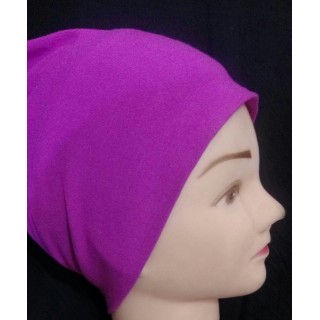 Hijab bonnet cap - Purple in jersy fabric