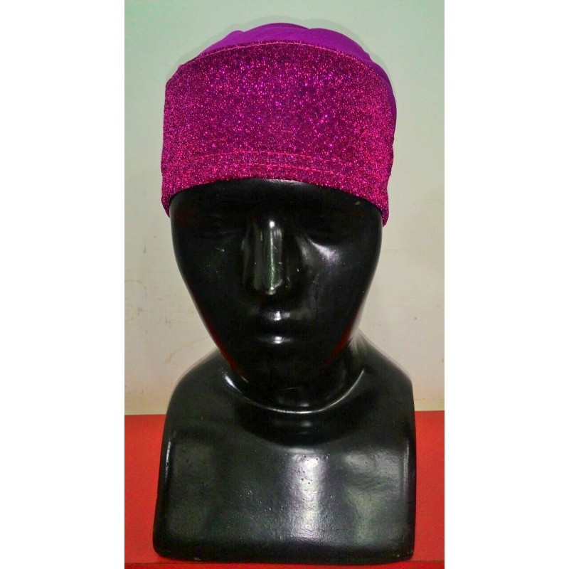 Hijab Bonnet Cap- Glitter Hijab Band Cap-Pink Shiddat.com
