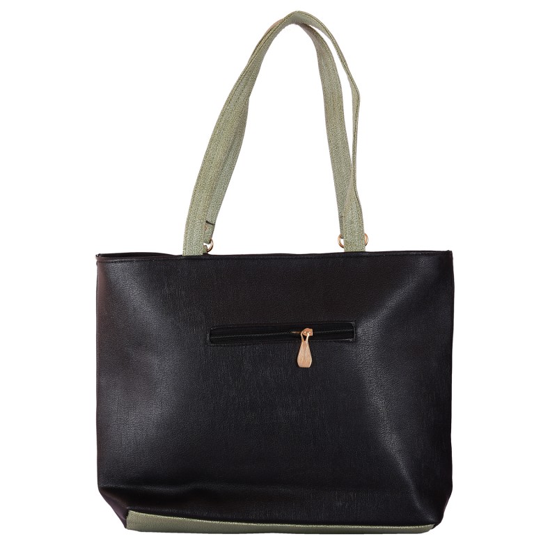 Ladies Handbags online in India Black color PU fabric women's handbag