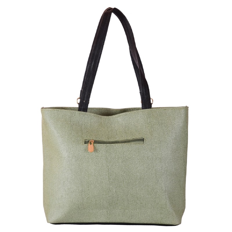 Ladies Handbags online in India- Silver color PU fabric women&#39;s handbag...