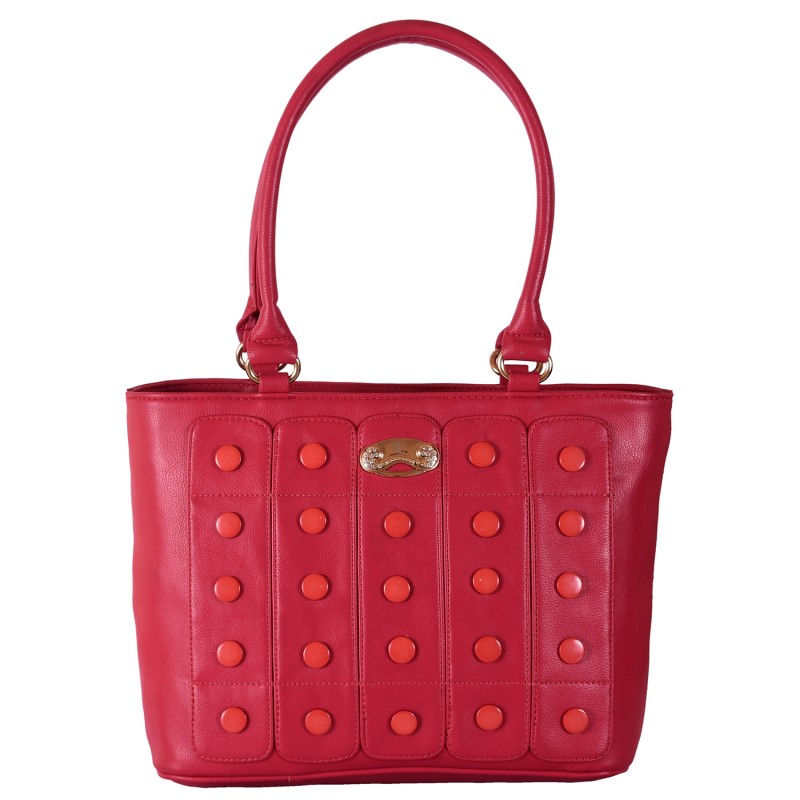 Ladies Handbags online in India- Pink color PU fabric women&#39;s handbag