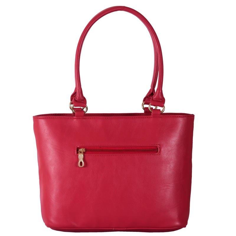 Ladies Handbags online in India- Pink color PU fabric women's handbag