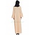Flared abaya with embroidery work- Cream Flared abaya with embroidery work- Cream
