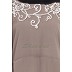 Flared abaya with embroidery work- Beige Flared abaya with embroidery work- Beige
