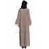 Flared abaya with embroidery work- Beige Flared abaya with embroidery work- Beige