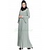 Flared abaya with embroidery work- Sea Green Flared abaya with embroidery work- Sea Green