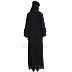 Flared abaya with embroidery work- Black Flared abaya with embroidery work- Black