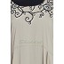 Flared abaya with embroidery work- Light Grey Flared abaya with embroidery work- Light Grey