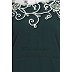 Flared abaya with embroidery work- Green Flared abaya with embroidery work- Green