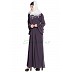 Flared abaya with embroidery work- Purple Flared abaya with embroidery work- Purple