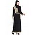 A-line dual color abaya with a belt A-line dual color abaya with a belt