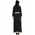 A-line dual color abaya with a belt A-line dual color abaya with a belt