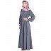 Flared nidha abaya- Grey colored 