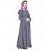 Flared nidha abaya- Grey colored 