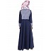 Abaya with printed top- Poly Crepe  Abaya with printed top- Poly Crepe