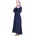 Shirt dress abaya - Navy blue 