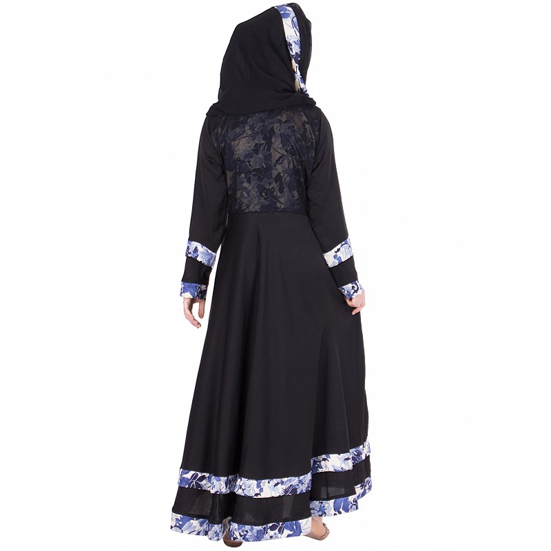 Abaya Black umbrella cut Burqa Online Nida fabric