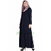 Front open zipper abaya- Navy Blue Front open zipper abaya- Navy Blue