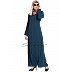 Front open zipper abaya- Teal Green Front open zipper abaya- Teal Green