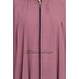 Front open zipper abaya- Puce Pink