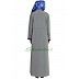 Front open pleated abaya- Grey Front open pleated abaya- Grey