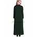 Front open pleated abaya- Dark Green Front open pleated abaya- Dark Green