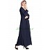 Front open zipper abaya- Navy Blue color Front open zipper abaya- Navy Blue color