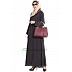 Front open zipper abaya- Dark Grey Front open zipper abaya- Dark Grey