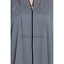 Front open zipper abaya- Grey Front open zipper abaya- Grey