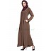 Front open zipper abaya- Golden Front open zipper abaya- Golden