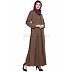 Front open zipper abaya- Golden Front open zipper abaya- Golden