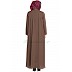 Front open zipper abaya- Golden Front open zipper abaya- Golden
