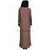 A-line abaya with patchwork- Stone Pink