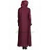 A-line abaya with patchwork- Wine color A-line abaya with patchwork- Wine color