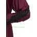 A-line abaya with patchwork- Wine color A-line abaya with patchwork- Wine color