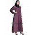 A-line abaya with patchwork- Purple A-line abaya with patchwork- Purple