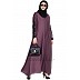 A-line abaya with patchwork- Purple A-line abaya with patchwork- Purple