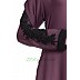 A-line abaya with patchwork- Purple A-line abaya with patchwork- Purple
