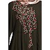 Embroidered Umbrella abaya- Mehendi Green