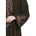 Embroidered Umbrella abaya- Mehendi Green