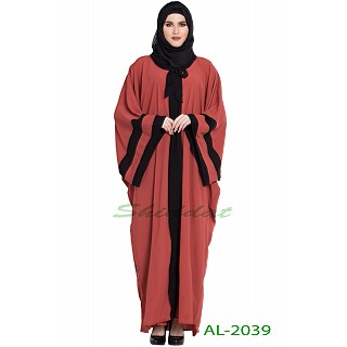 Afghani Kaftan abaya- Rust color