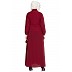 Collared front open abaya- Maroon Collared front open abaya- Maroon