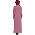 Collared front open abaya- Puce Pink Collared front open abaya- Puce Pink