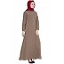 Collared front open abaya- Beige Collared front open abaya- Beige