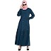 Front open designer abaya- Teal Green Front open designer abaya- Teal Green