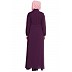 Collared front open abaya- Purple Collared front open abaya- Purple