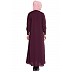 Front open designer abaya- Wine Front open designer abaya- Wine