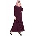 Front open designer abaya- Wine Front open designer abaya- Wine
