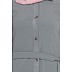 Collared front open abaya- Grey Collared front open abaya- Grey