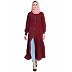 Front open designer abaya- Maroon Front open designer abaya- Maroon